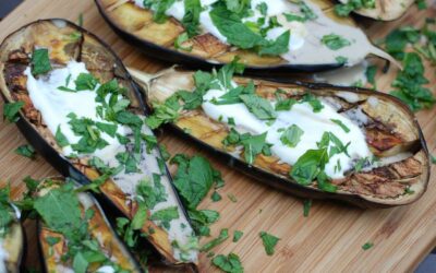 Recette d’aubergines farcies, poivron et feta